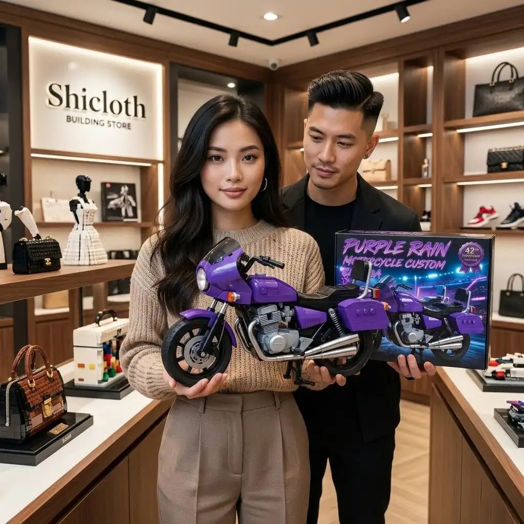 Purple Rain Motorcycle Custom CM400A 42nd Anniversary Collection Building Brick Set