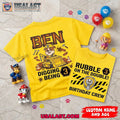 Personalized Sheriff Labrador Rubble On The Double Birthday Kid Tee Shirt