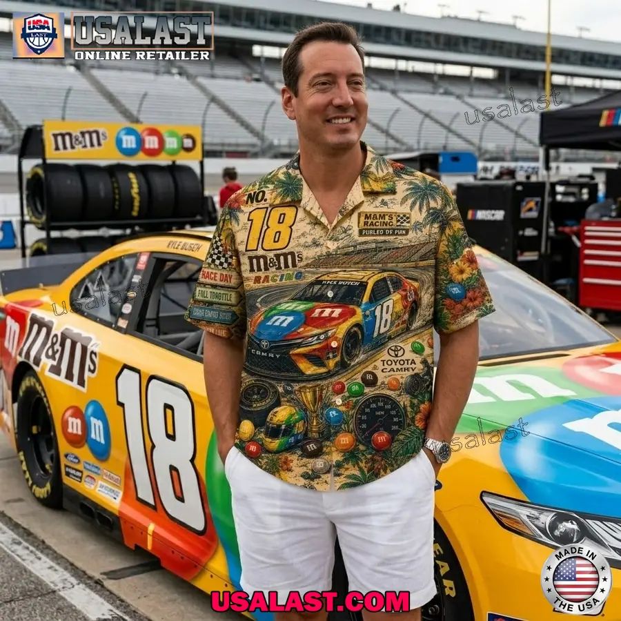 Kyle Busch Nascar Racing Tropical Hawaiian Shirt