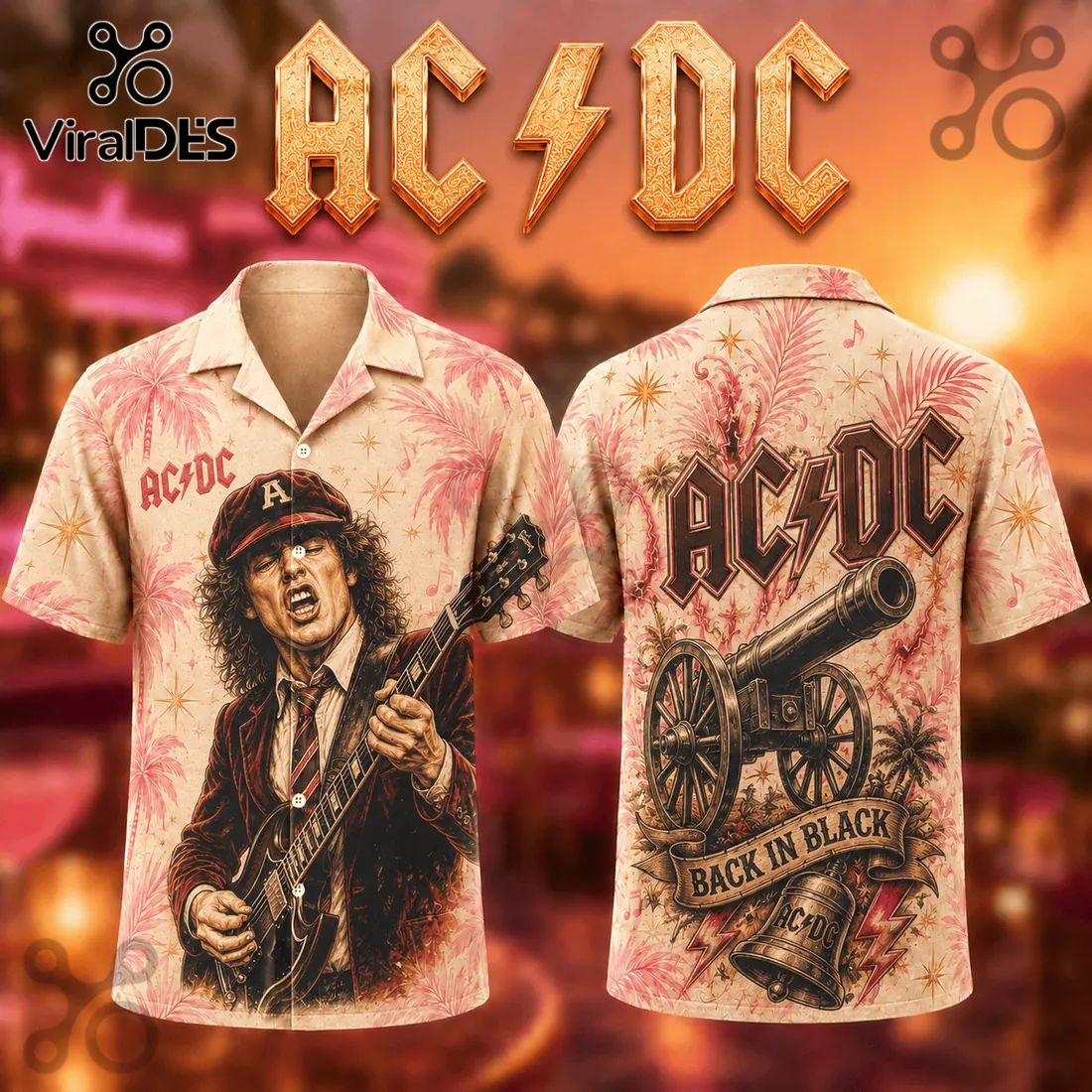 AC/DC Back In Black Premium Hawaiian Shirt