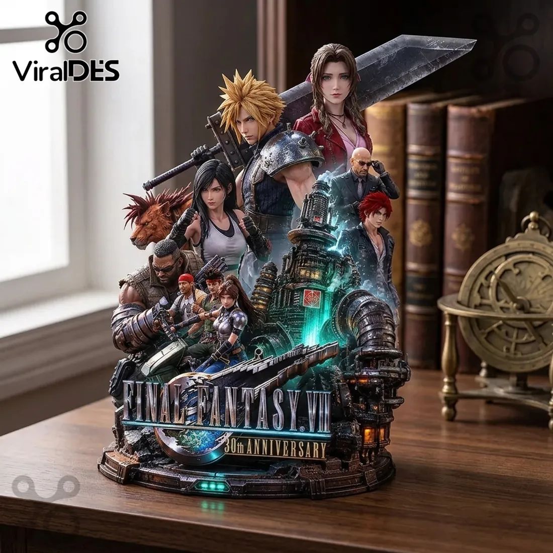Final Fantasy VII 30th Anniversary Sculpted Diorama Plaque