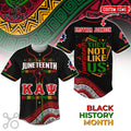 Juneteenth Kappa Alpha Psi 1865 They Not Like Us Pattern Baseball Jersey