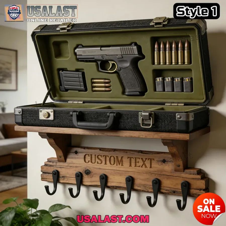 Personalized Handgun Case Wall Key Holder