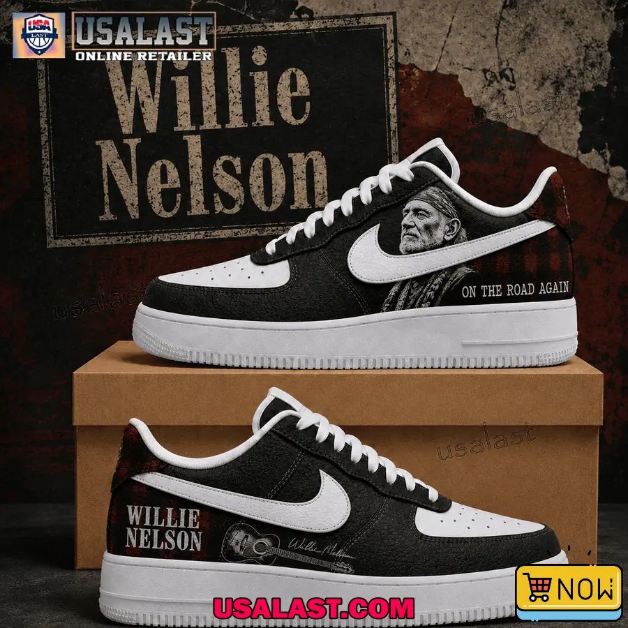 Willie Nelson On The Road Again Air Force 1 Sneaker Shoes