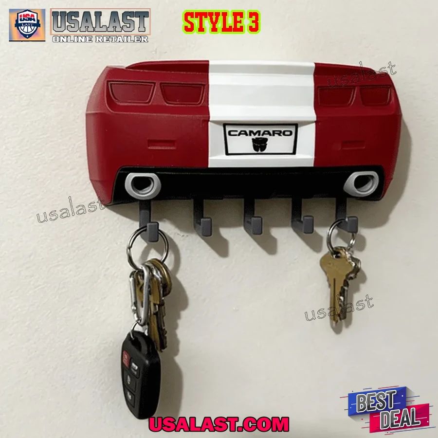 Personalized Bumblebee Camaro Key Hanger, Wall Key Holder