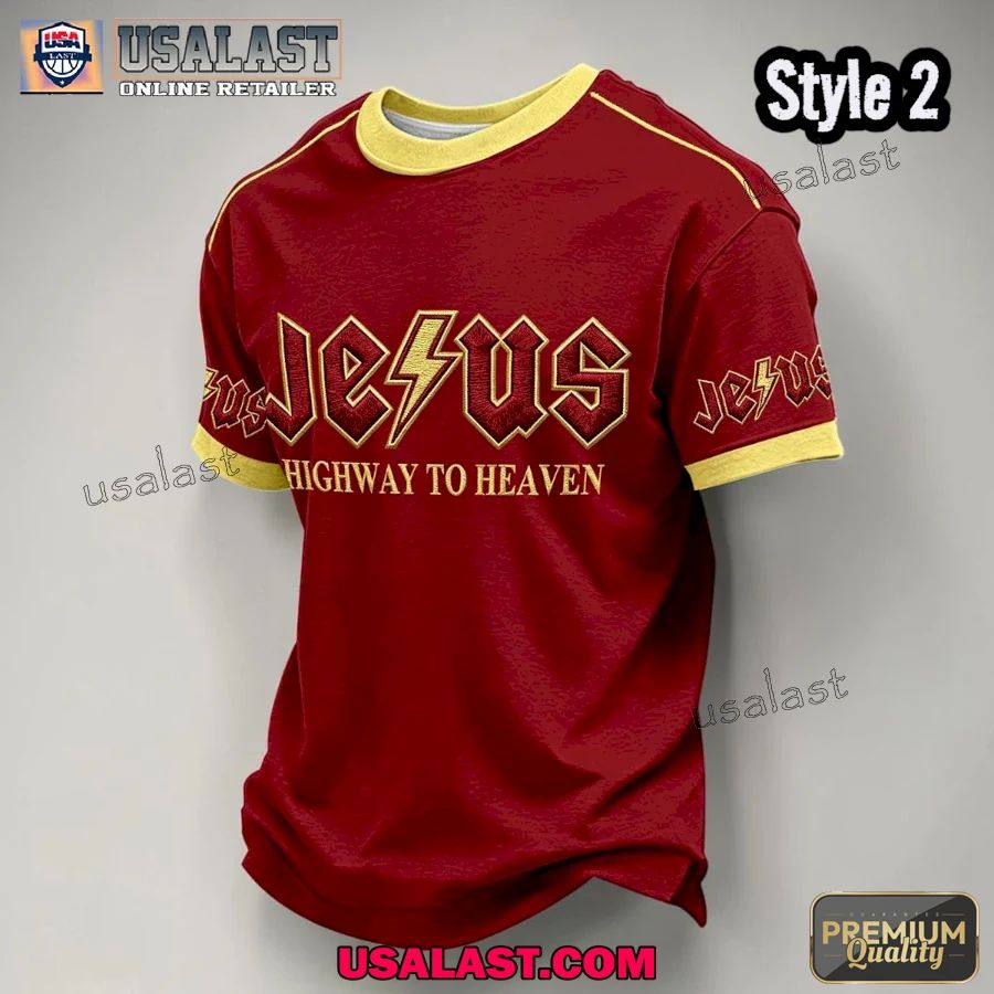 Jesus Highway To Heaven Casual T-Shirt
