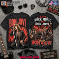 I Love Rock Music And Bon Jovi Too Classic Tee Shirt