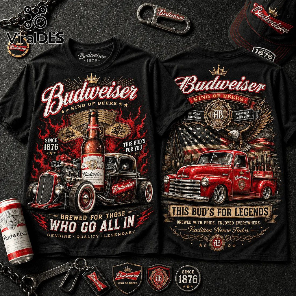 Budweiser King of Beers Vintage Truck T-Shirt