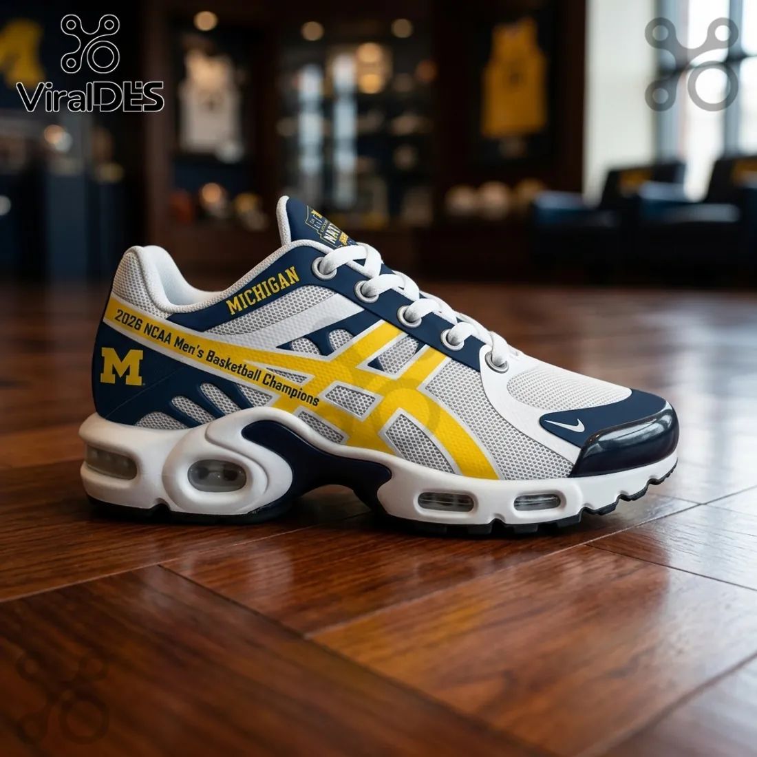 University of Michigan 2026 Basketball Champions Air Max Running Sneakers