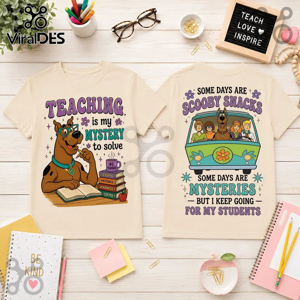 Scooby-Doo Teacher Mystery Solved Beige T-Shirt