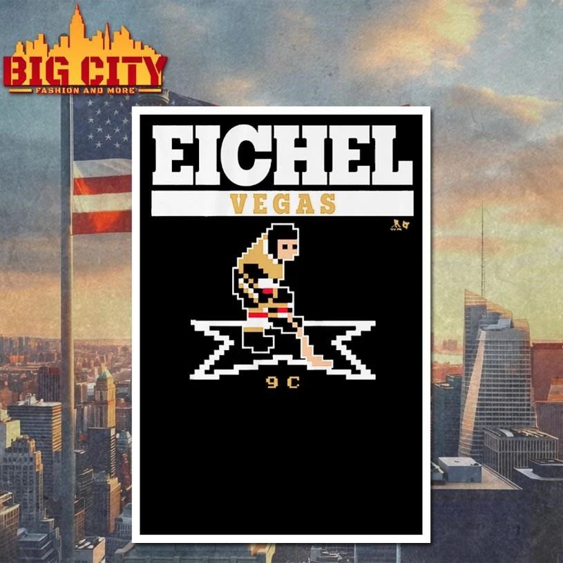 Jack Eichel Retro Hockey Pixel Art Shirt