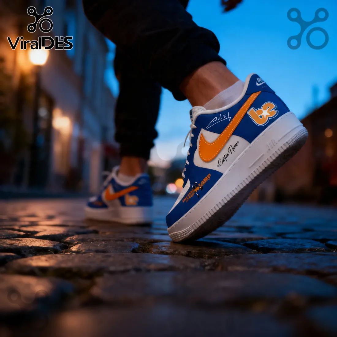 Billie Eilish Hit Me Hard Soft Tour Custom Blue Orange Air Force 1
