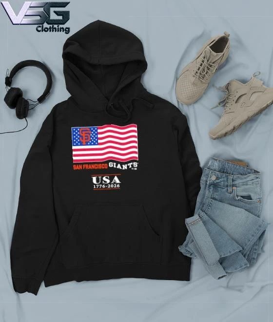 San Francisco Giants USA 1776-2026 Patriotic Flag T-Shirt