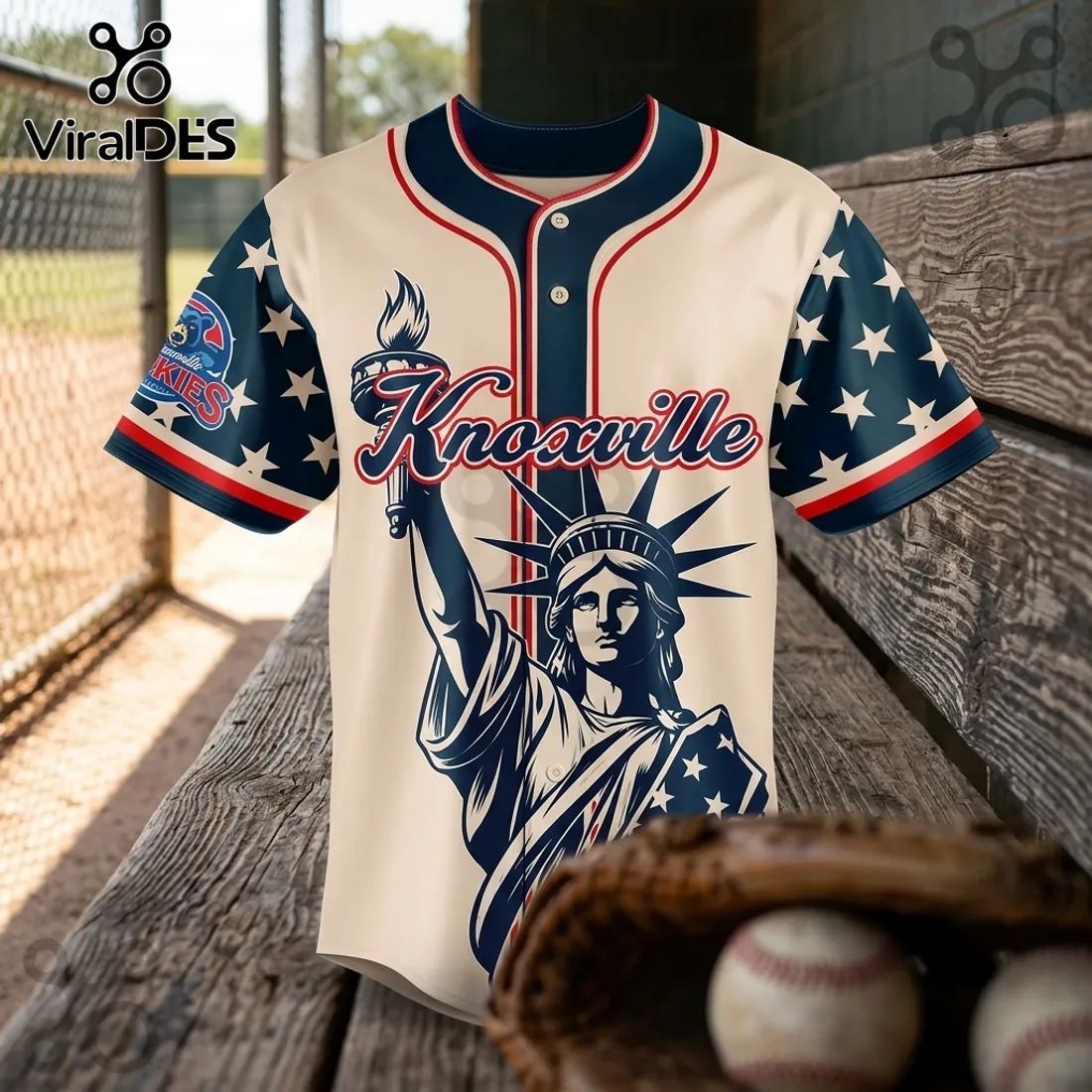Knoxville Smokies 4th of July Independence Day Baseball Jersey