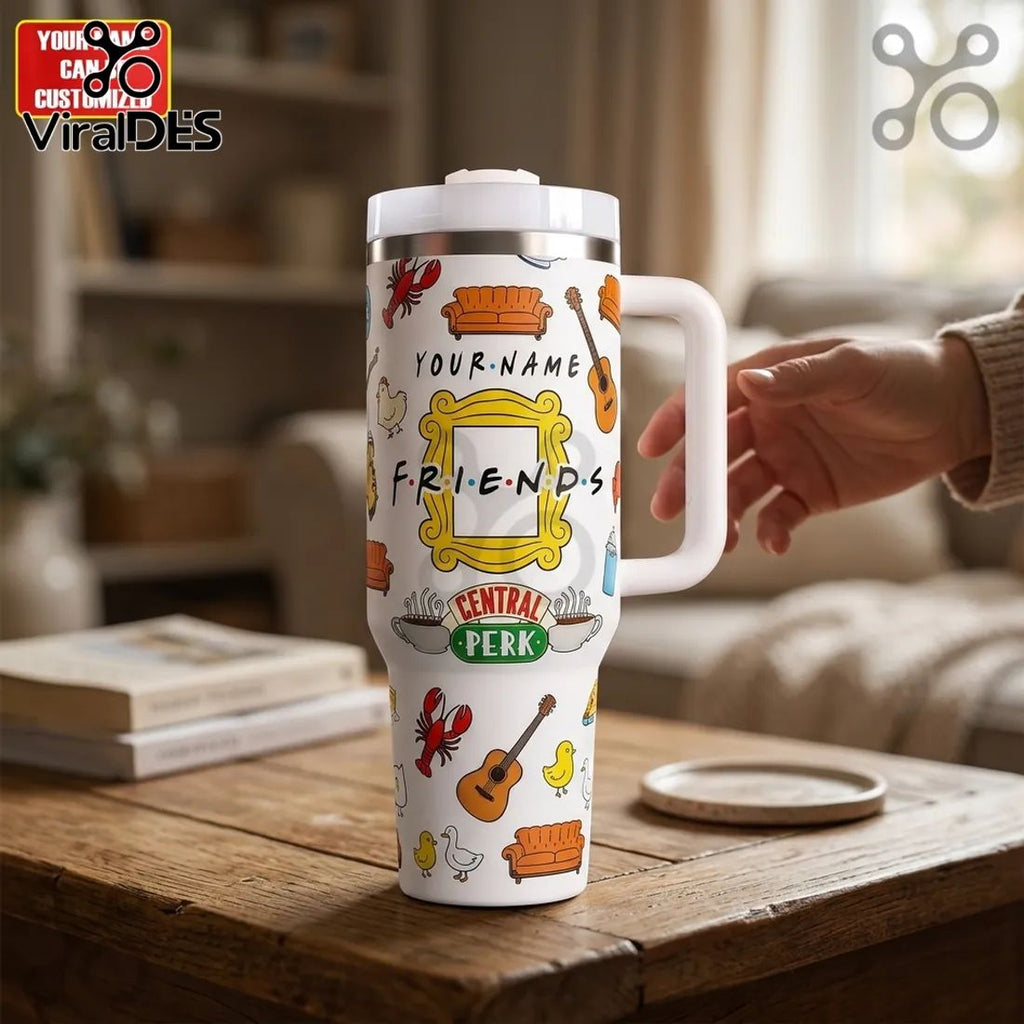 Friends Central Perk Personalized Stainless Steel Insulated Tumbler