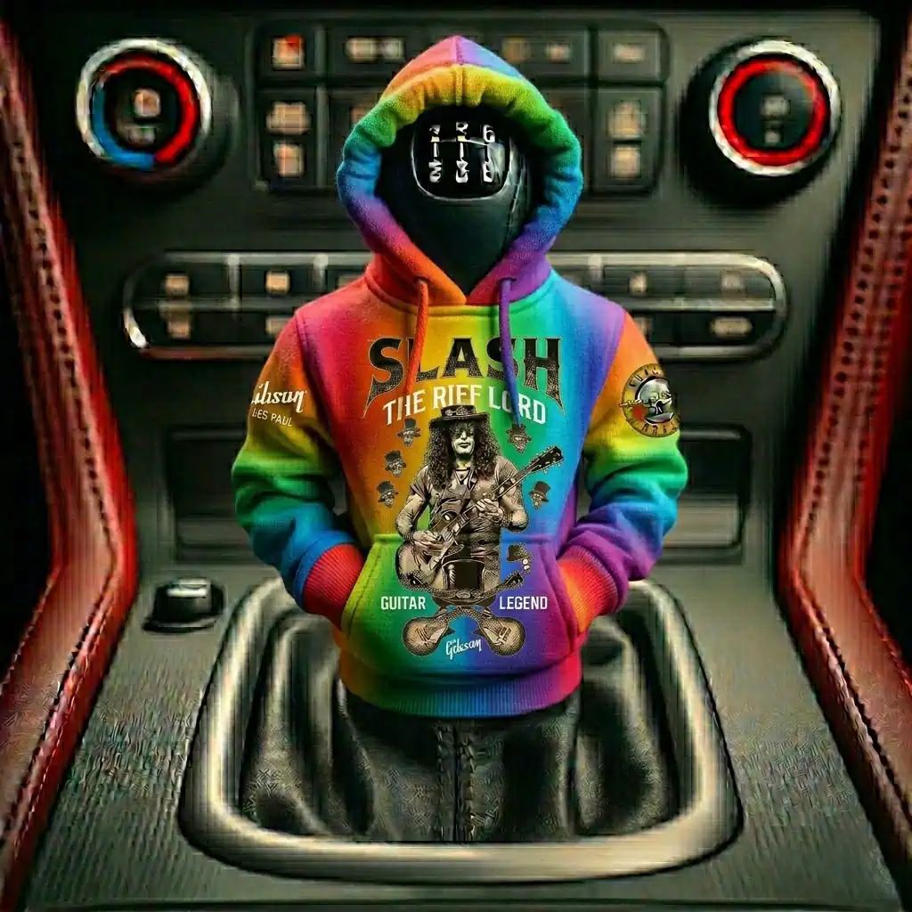 The Guitar Legend Slash Gibson Les Paul Car Gear Shifts Hoodies