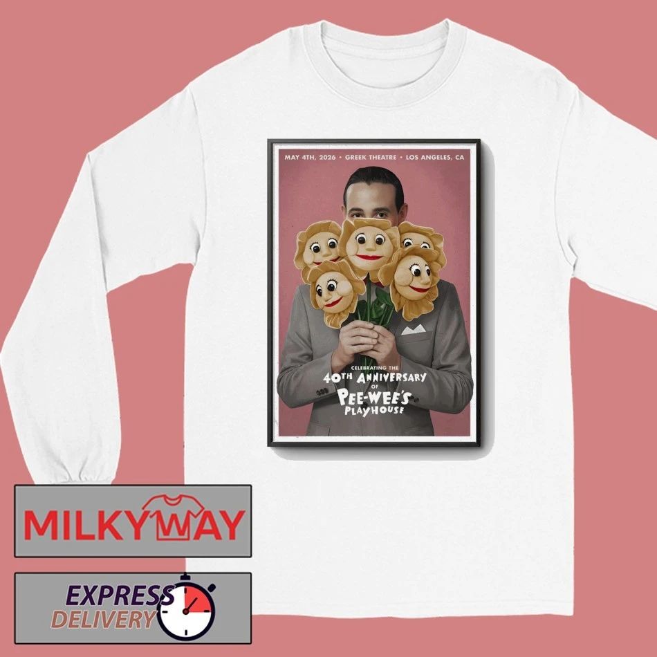 Pee-wee Herman Greek Theatre, Los Angeles CA May 4 2026 Poster shirt