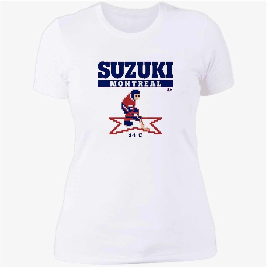 Nick Suzuki Retro Hockey Montreal T-Shirt