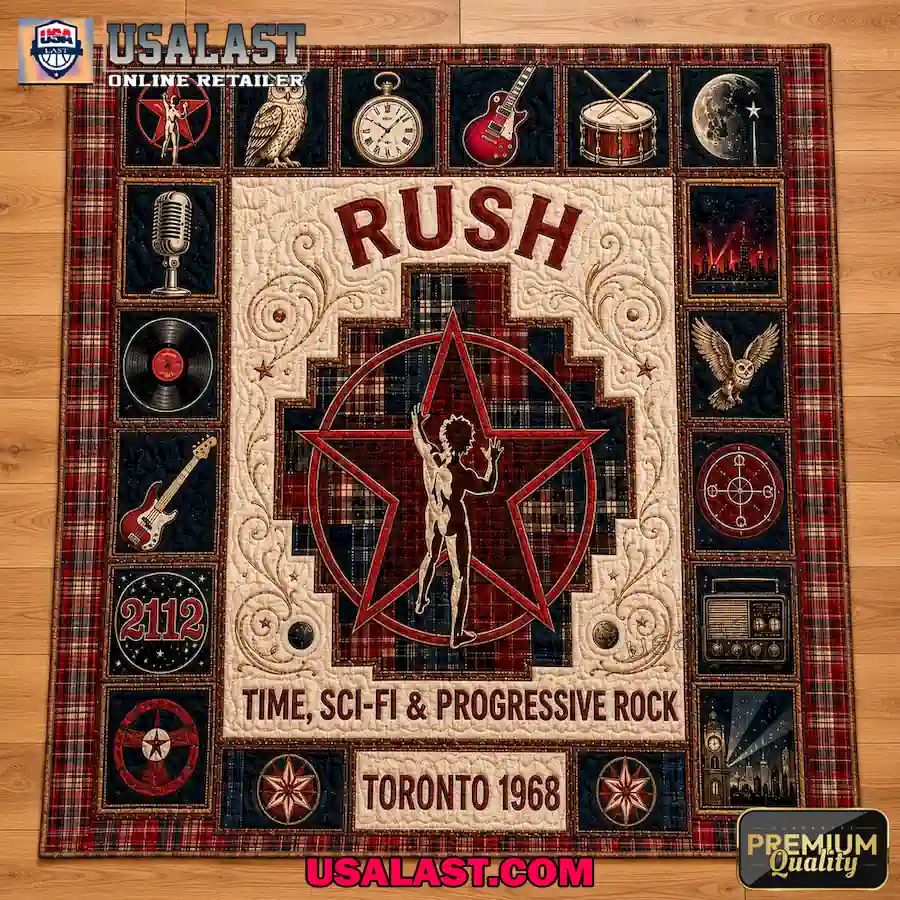 Rush Band Toronto 1968 Edition Quilt Blanket