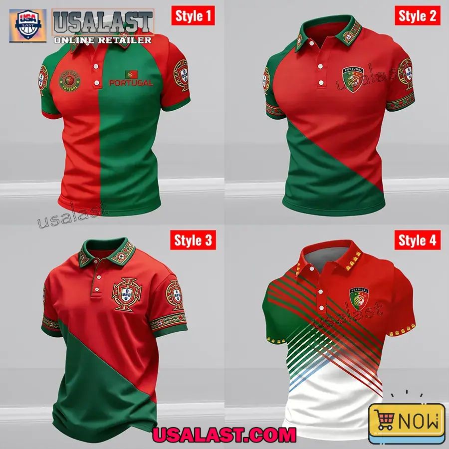 Portugal Football WC 2026 Printed Polo Shirt