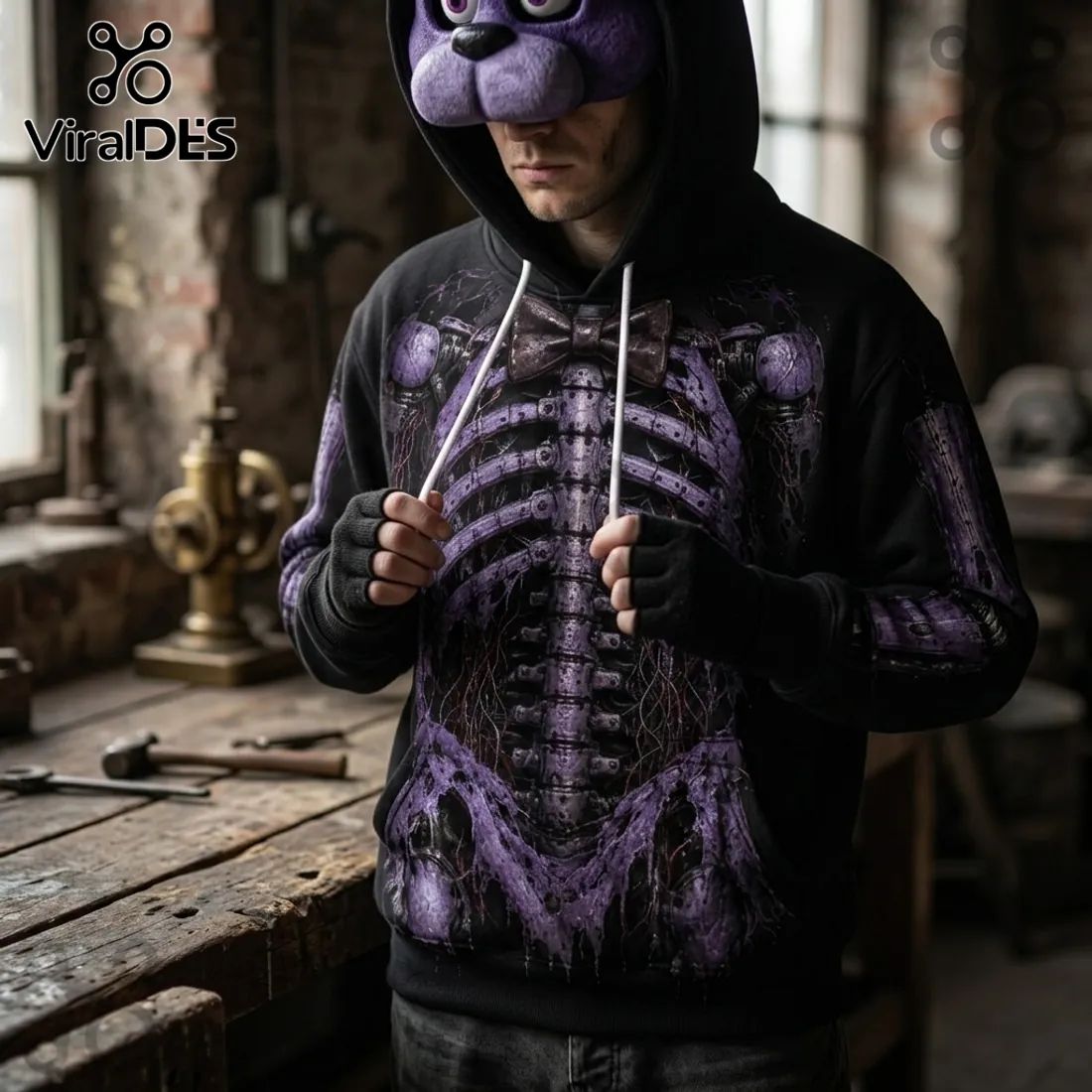 Five Nights at Freddy’s Purple Mechanical Skeleton Hoodie