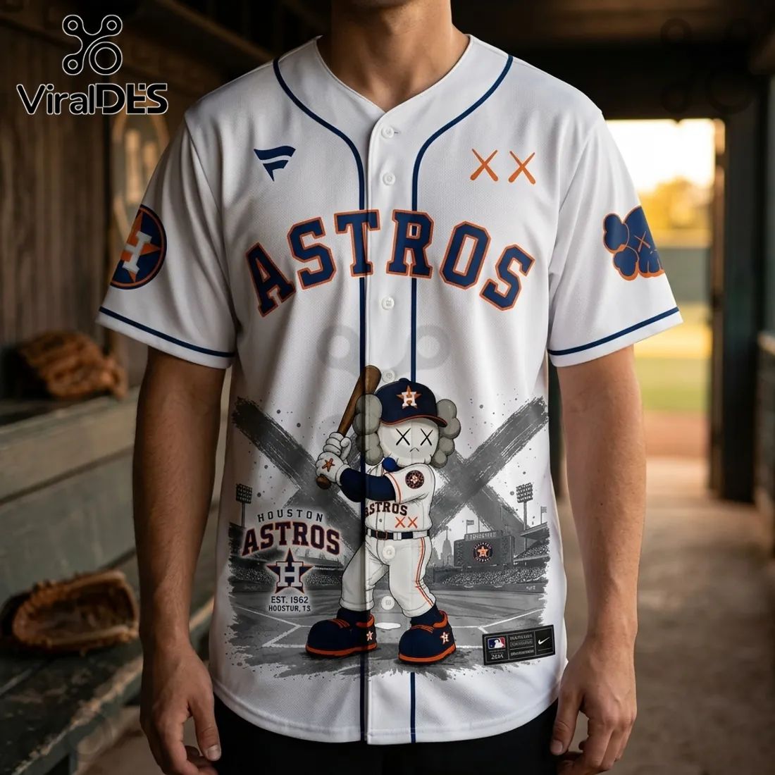 KAWS x Houston Astros Mascot Baseball Jersey 2026