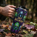 Jack Skellington Stained Glass 40oz Stainless Steel Tumbler