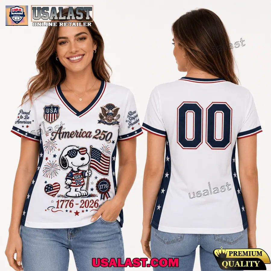 US America 250th Anniversary 1776-2026 V-neck Tee Shirt