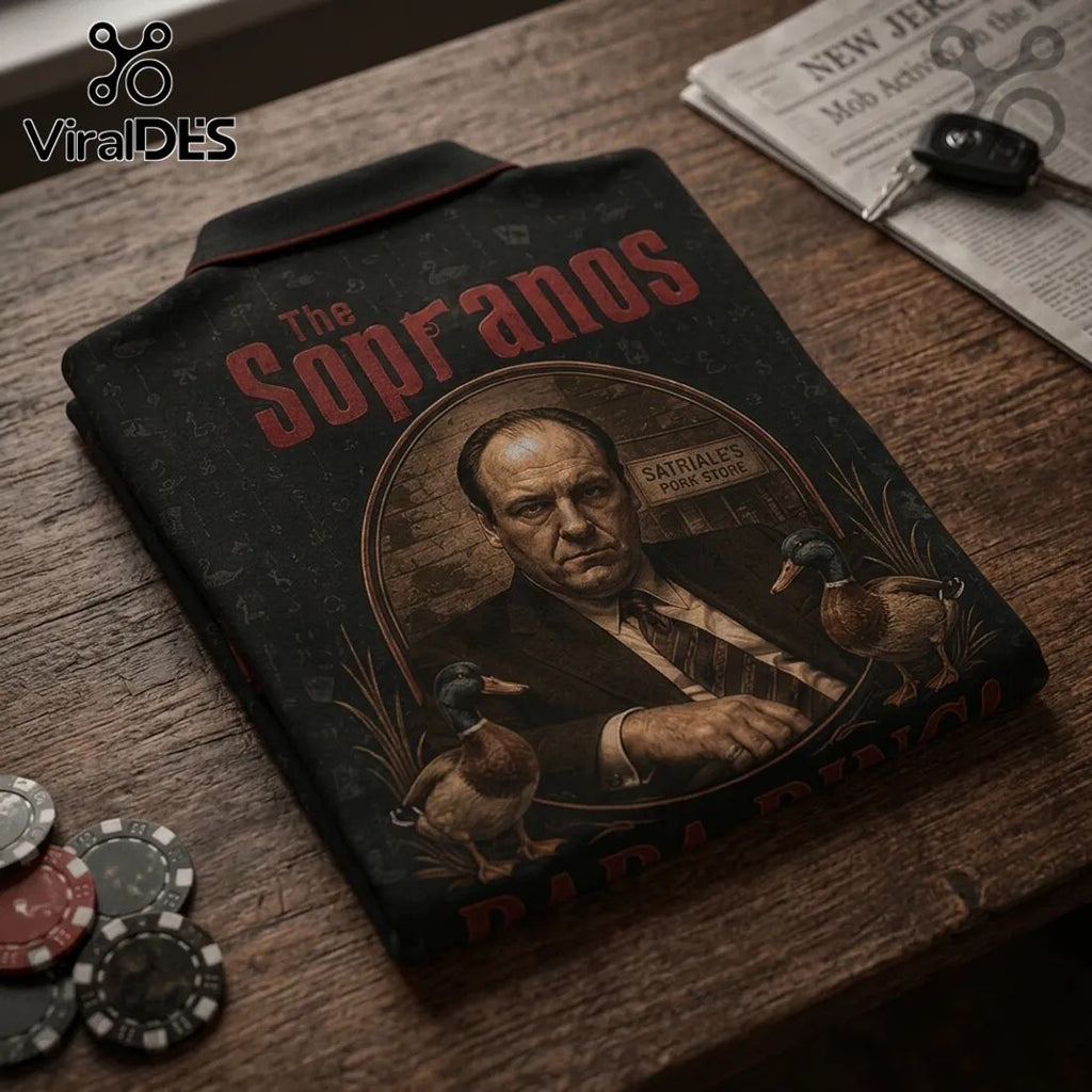 The Sopranos Satriale’s Pork Store Black Polo Shirt
