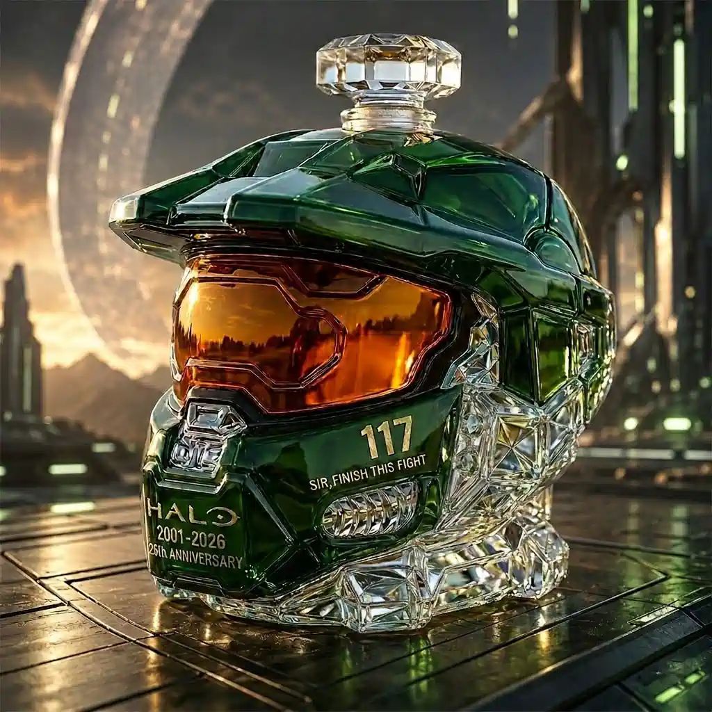 Halo 25th Anniversary 2001-2026 117 Sir, Finish This Fight 3D Bottle