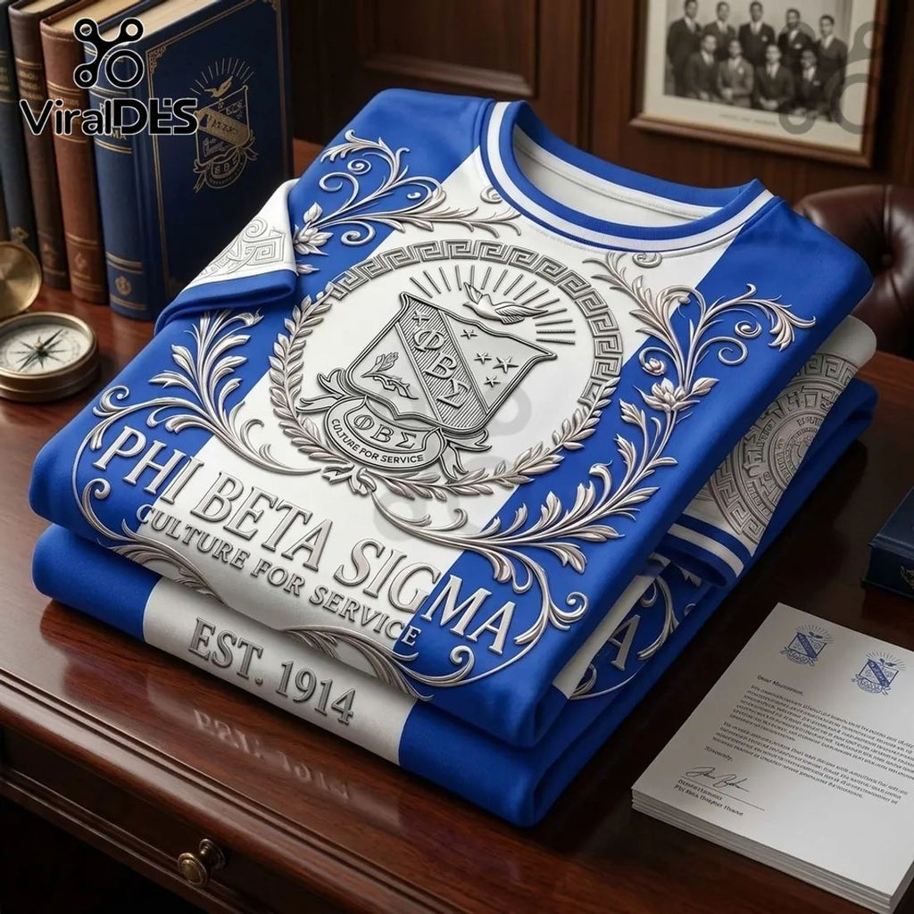 Phi Beta Sigma Culture For Service Blue White T-Shirt