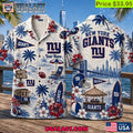 New York Giants Personalized Summer Hawaiian Shirt