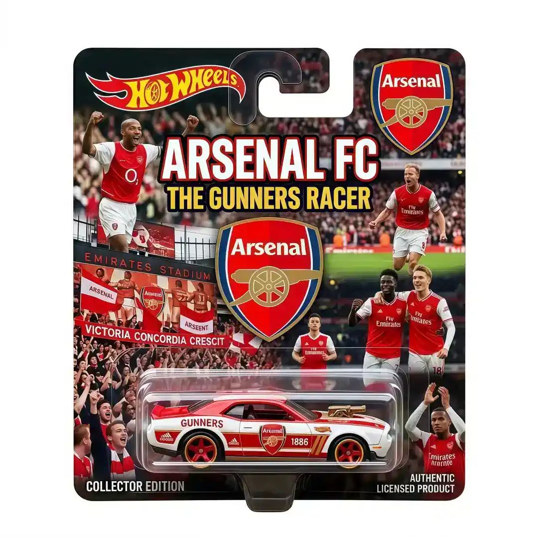 Arsenal FC Hot Wheels Gunners Racer Collector Edition
