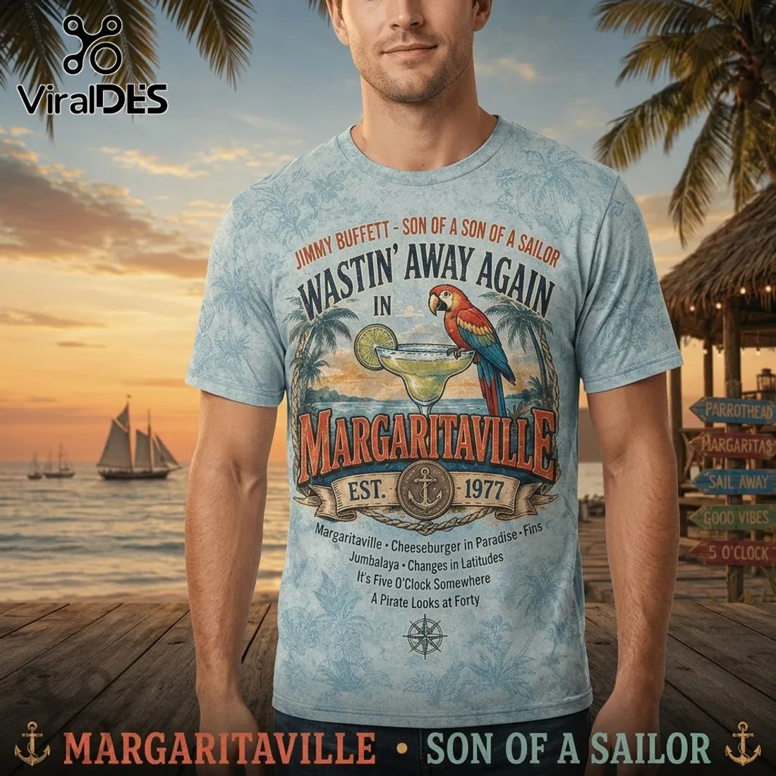 Premium Jimmy Buffett Margaritaville Son of a Sailor Shirt