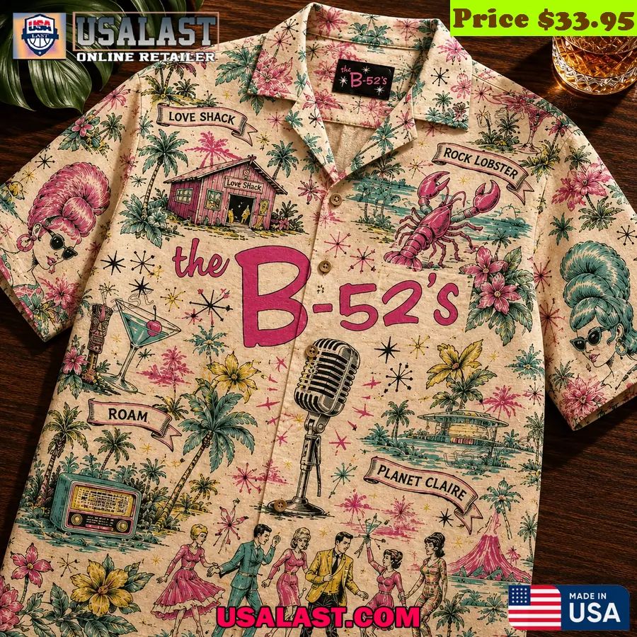 The B-52s Tropical Rock Band Hawaiian Shirt