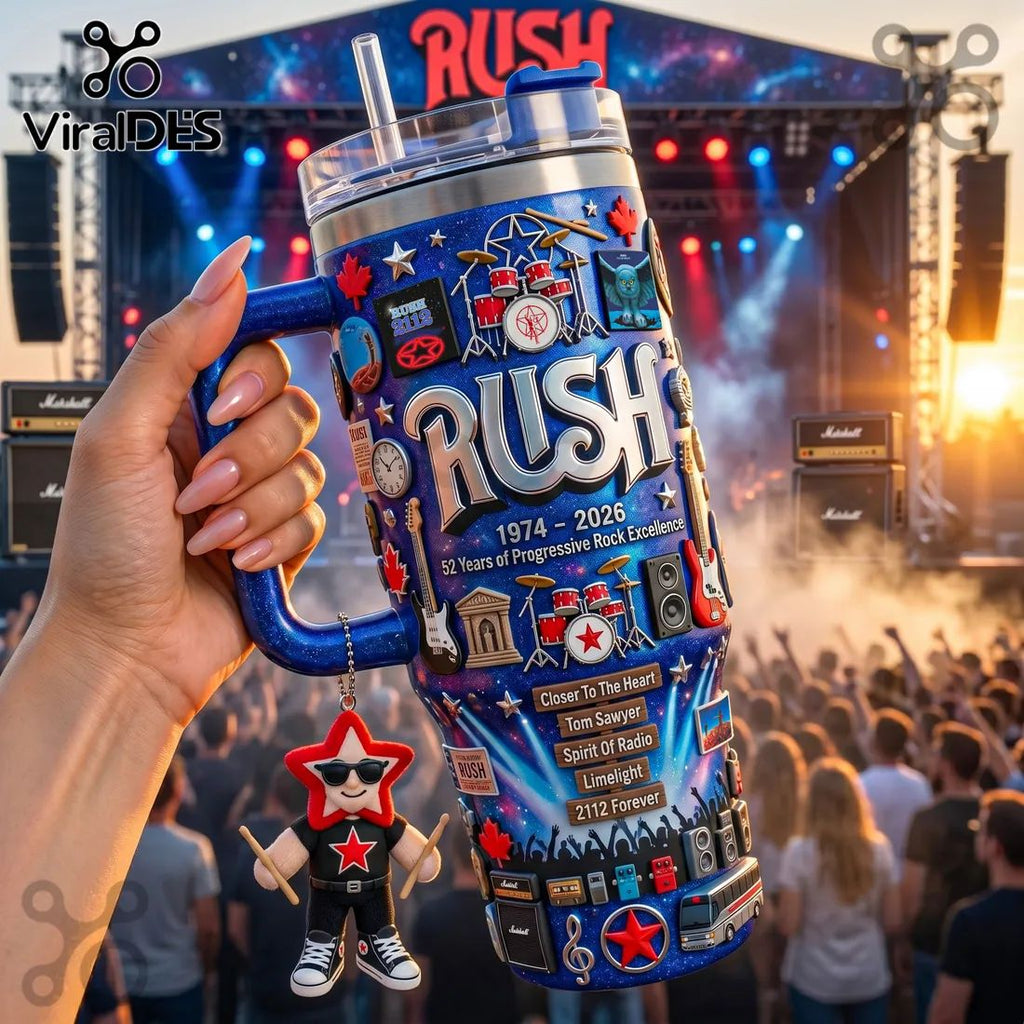 Rush 52 Years Anniversary Commemorative Stanley Tumbler 40oz