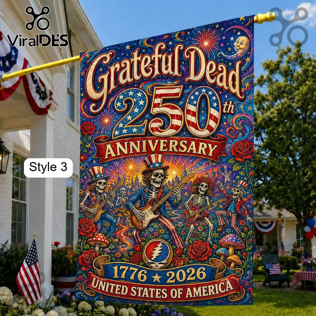 Grateful Dead x USA 250th Anniversary 1776-2026 House Flag