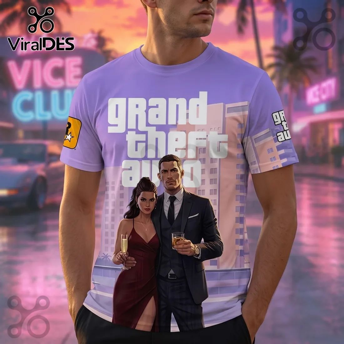 Grand Theft Auto VI Purple Vice City T-Shirt
