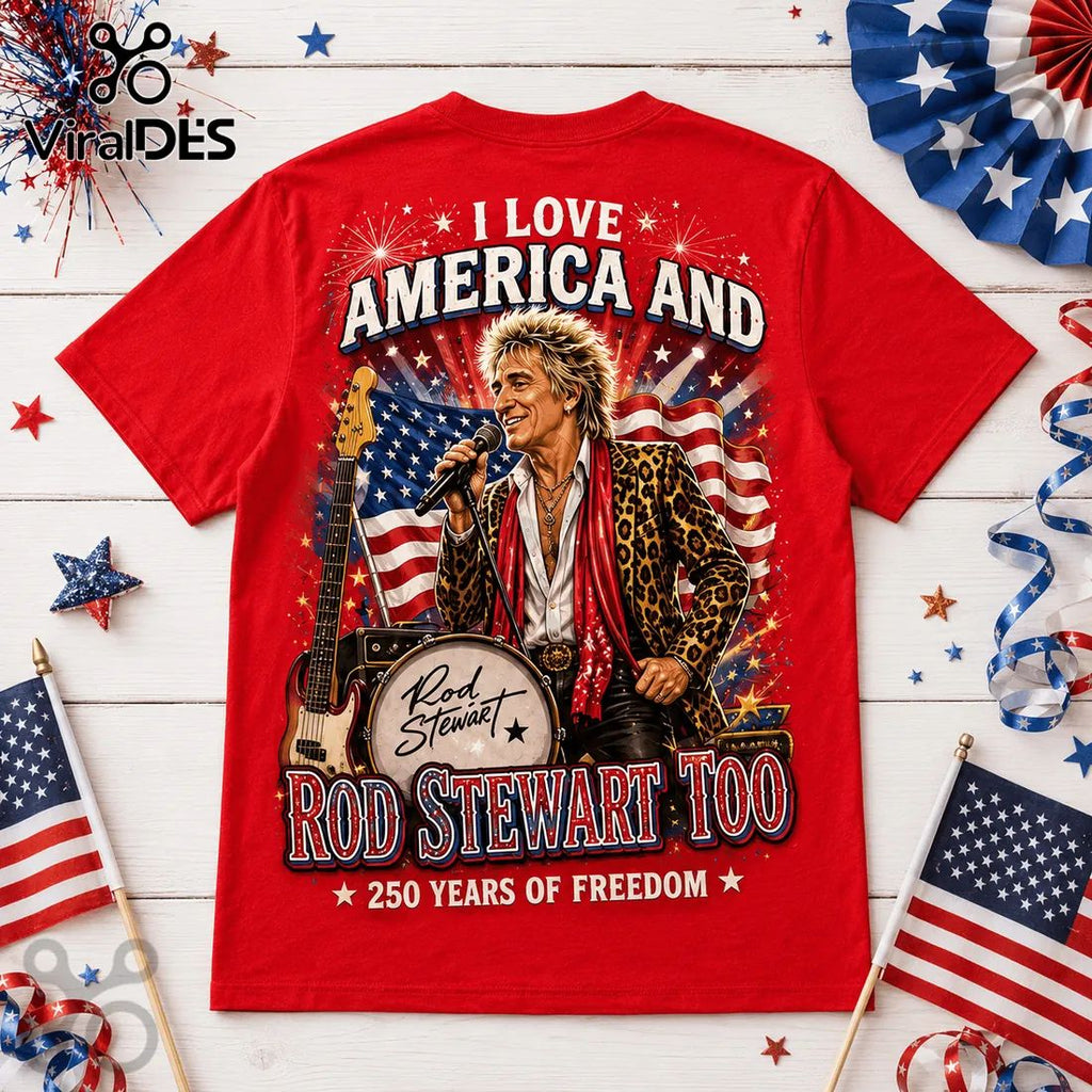 2026 Rod Stewart x America 250 Years of Freedom Red Shirt