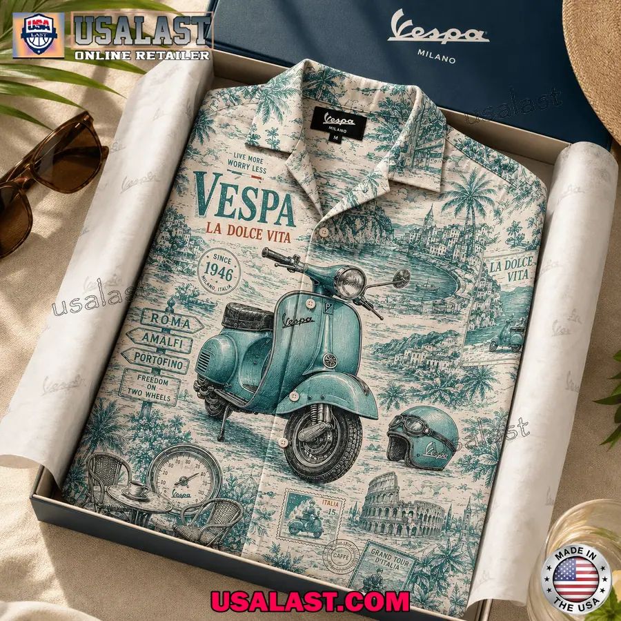 Vespa Summer Tropical Hawaiian Shirt