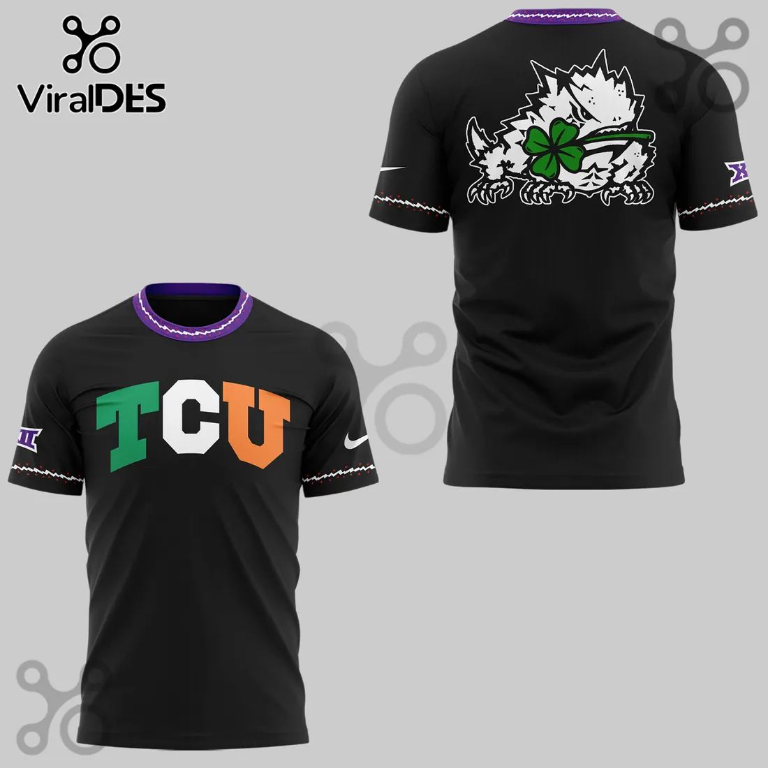 TCU Horned Frogs x Aer Lingus College Football Classic 2026 Black Mascot Hoodie