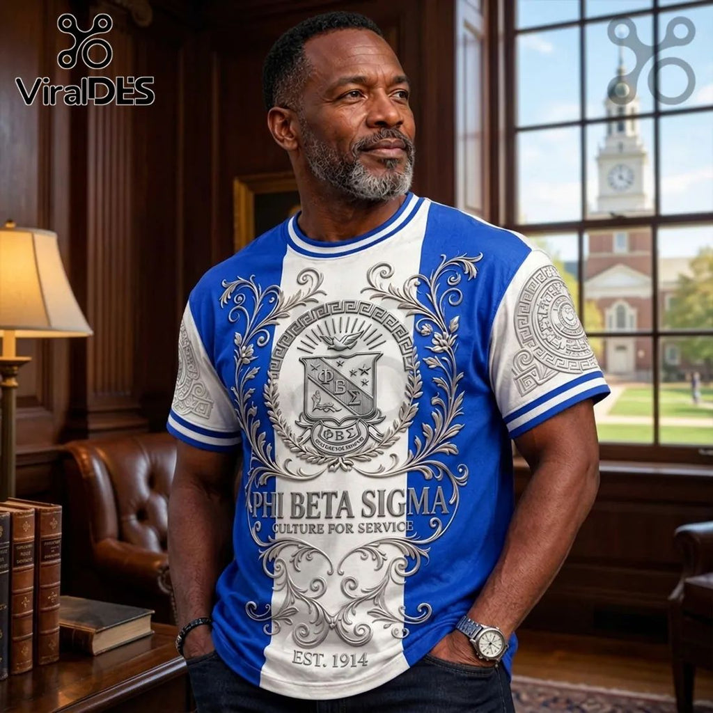 Phi Beta Sigma Culture For Service Blue White T-Shirt
