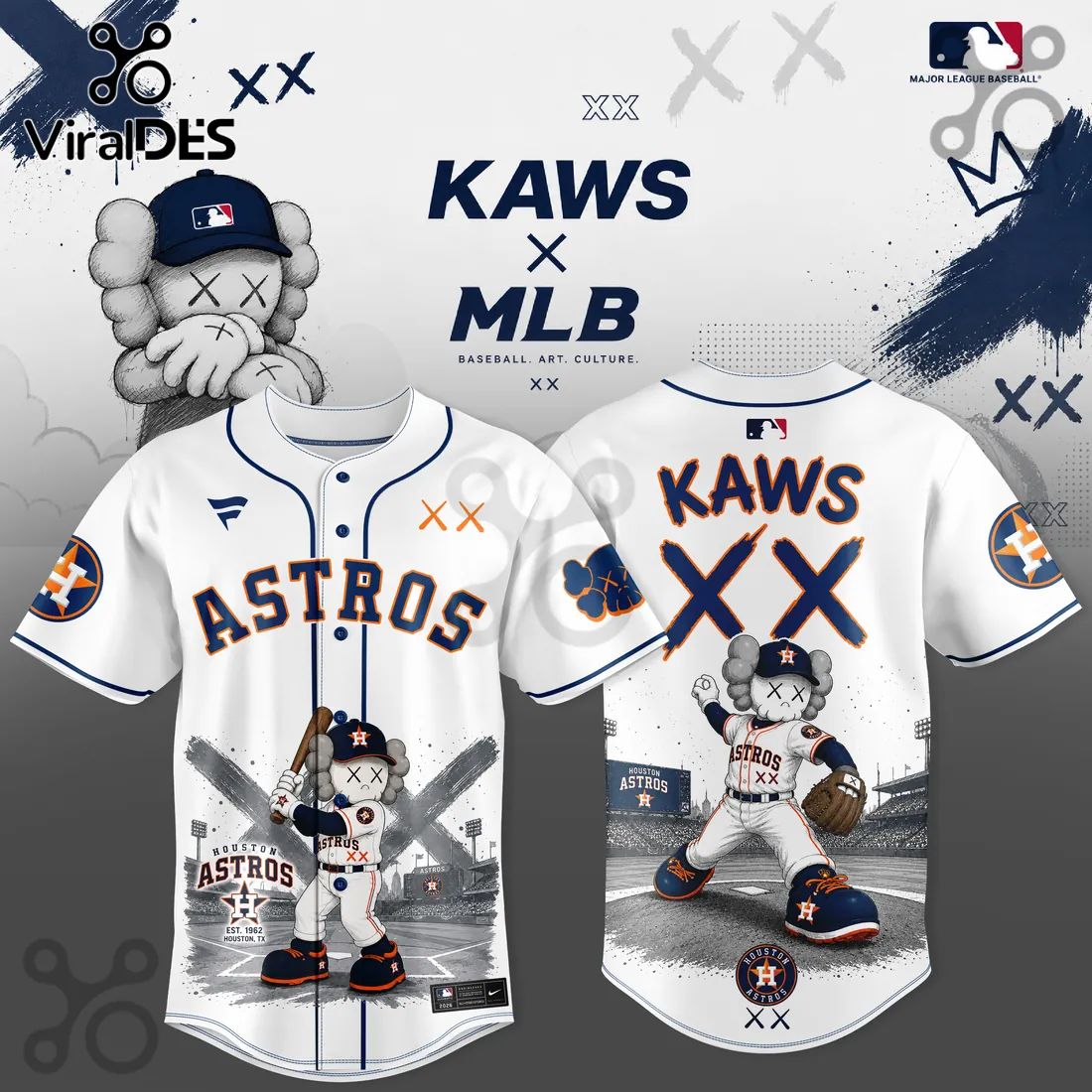 KAWS x Houston Astros Mascot Baseball Jersey 2026