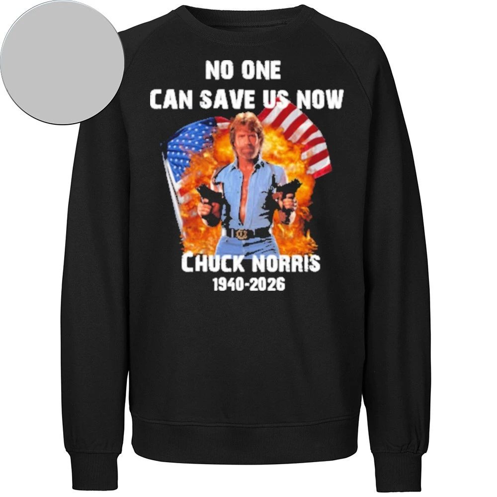 Chuck Norris 1940-2026 No One Can Save Us Now American Flag Shirt