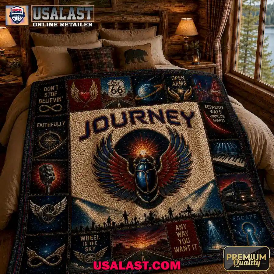 Journey Band Don’t Stop Believin’ Quilt Blanket