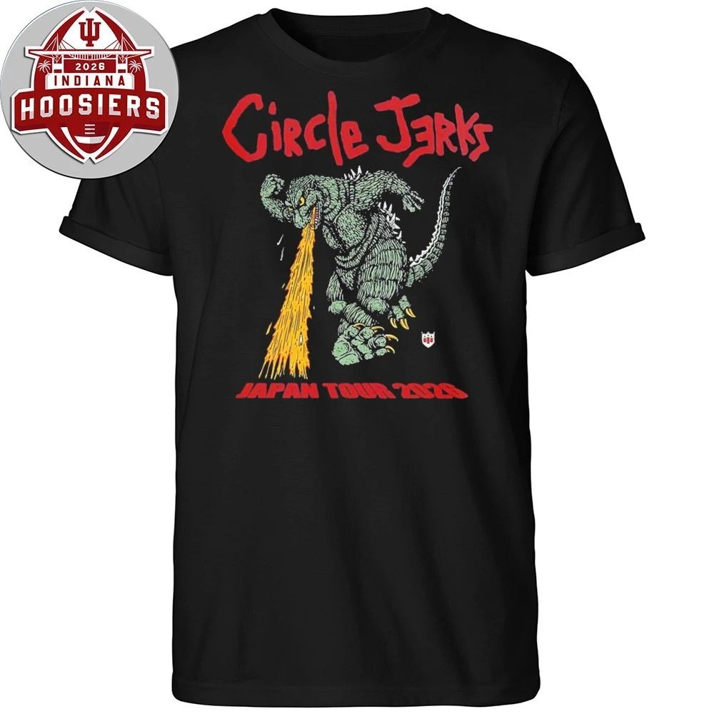 Circle Jerks Japan Tour 2026 Merch Godzilla With Dates Shirts