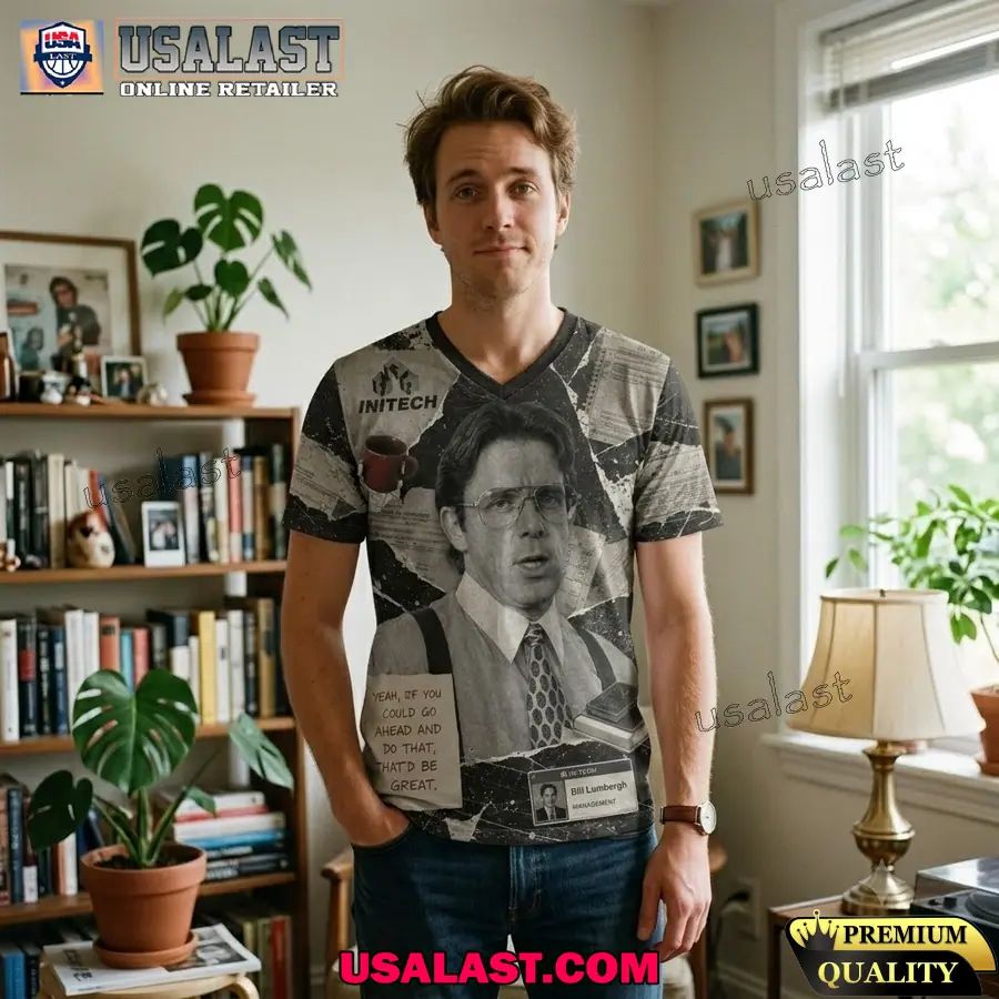 Office Space Vintage All Over Print V-neck T-Shirt