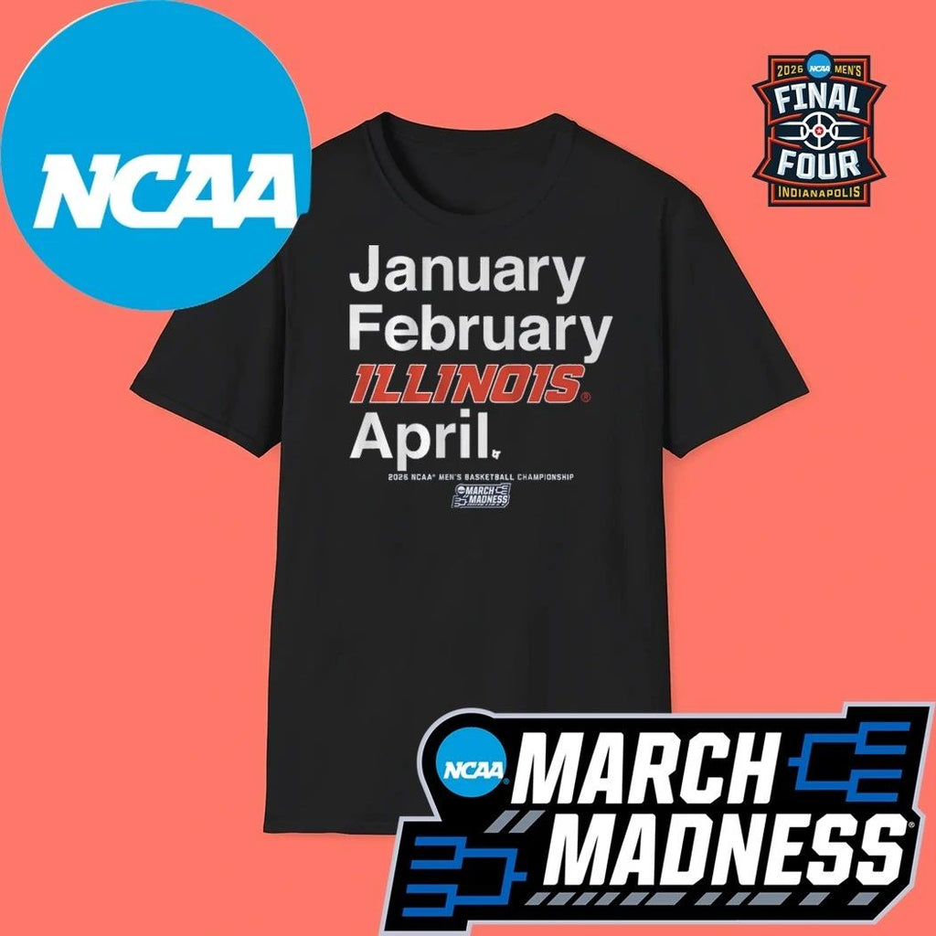 Illinois Fighting Illini MBB 2026 March Madness Month Logo Shirt