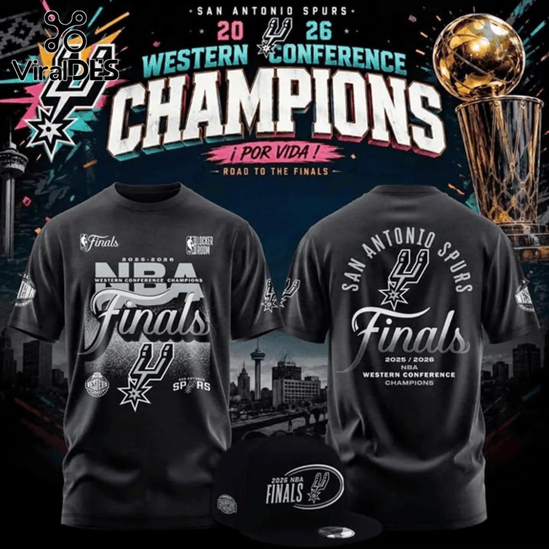 San Antonio Spurs 2026 NBA Finals Western Conference Champions Shirt