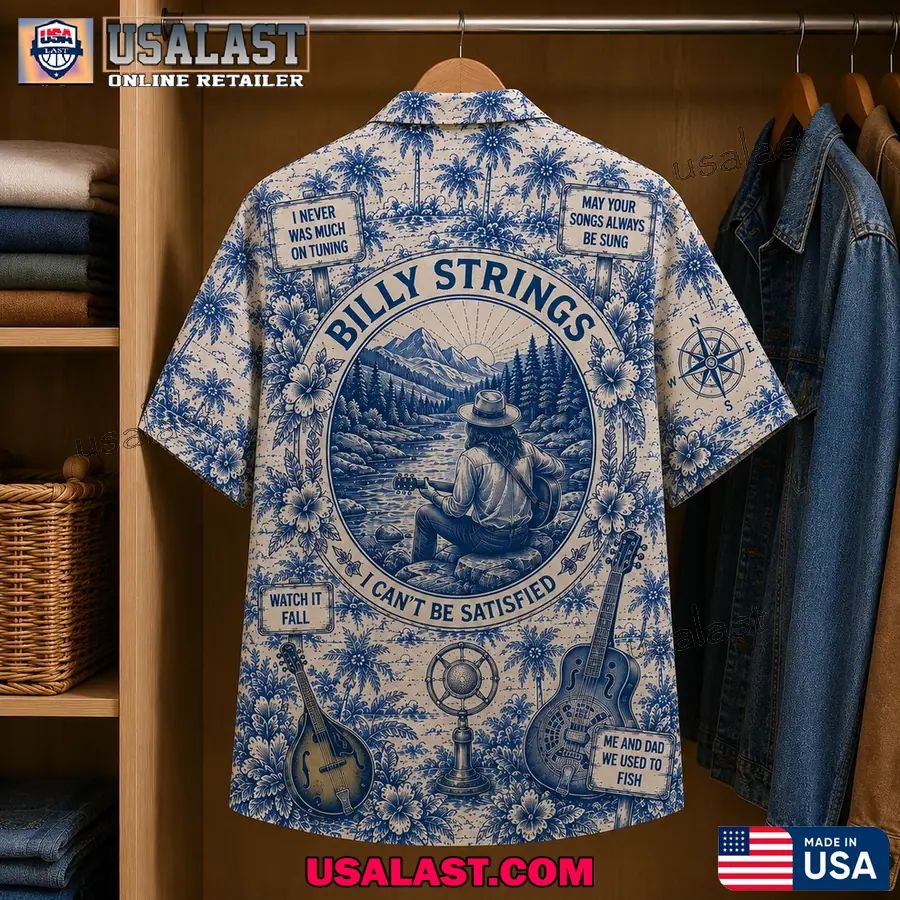 Billy Strings Tropical Blue Hawaiian Shirt